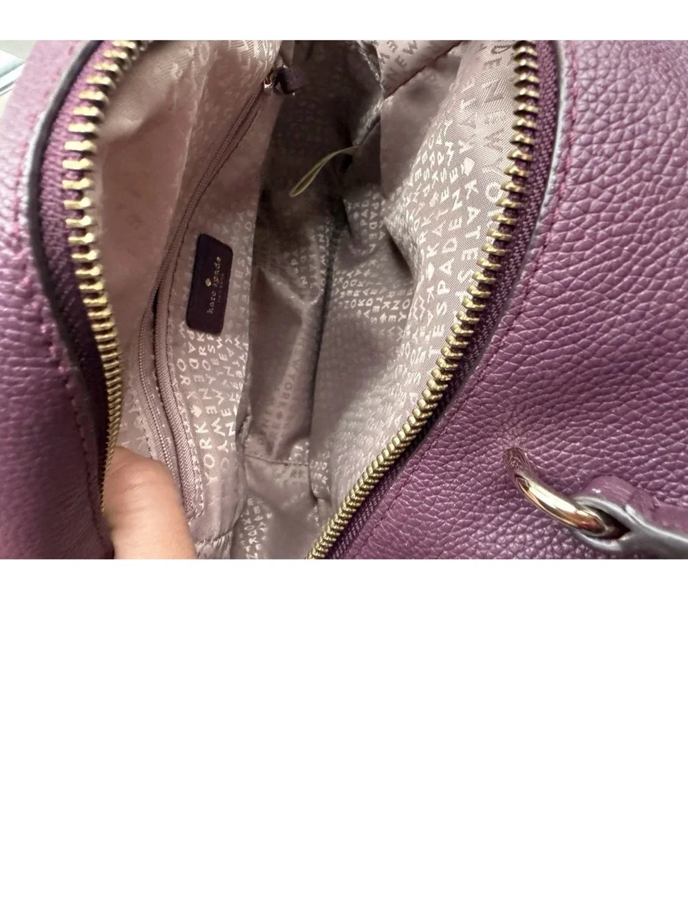 kate spade Plum Pebbled Leather Mini Backpack - Deep Berry